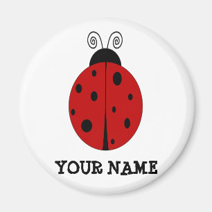 LADYBUG ontwerp aangepast met ELKE NAAM Magneet