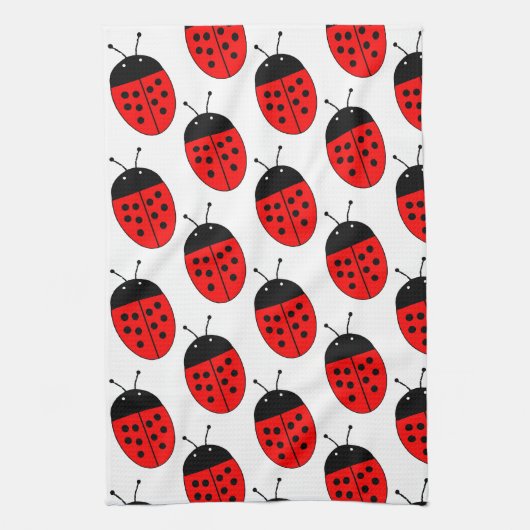 Ladybug-ontwerp Theedoek (Verticaal)
