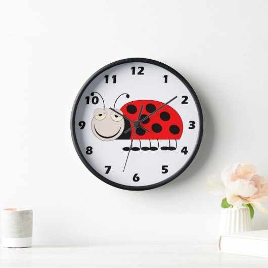 Ladybug-ontwerpwandklok (Huis)