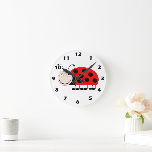 Ladybug-ontwerpwandklok Ronde Klok (Huis)