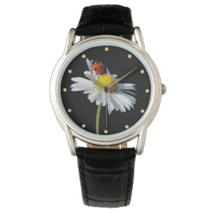 Ladybug op Daisy Horloge