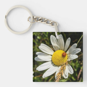 Ladybug op Daisy Sleutelhanger