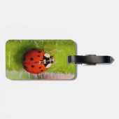 Ladybug op de Sunflower Stalk Bagagelabel (Achterkant horizontaal)