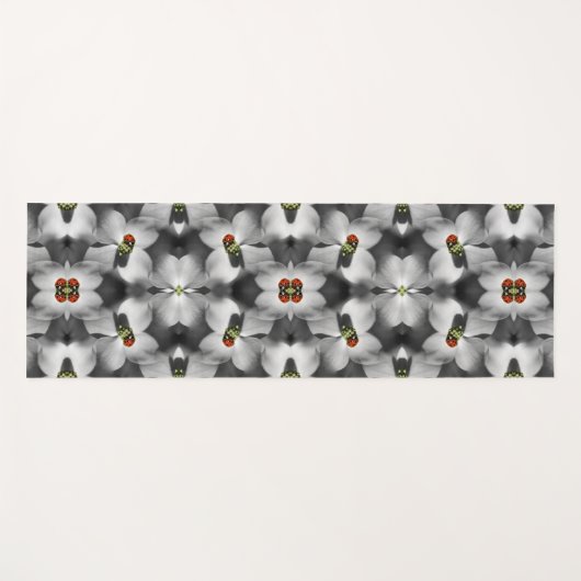 Ladybug op Dogwood Flower Abstracte Natuur Yogamat (Voorkant (horizontaal))