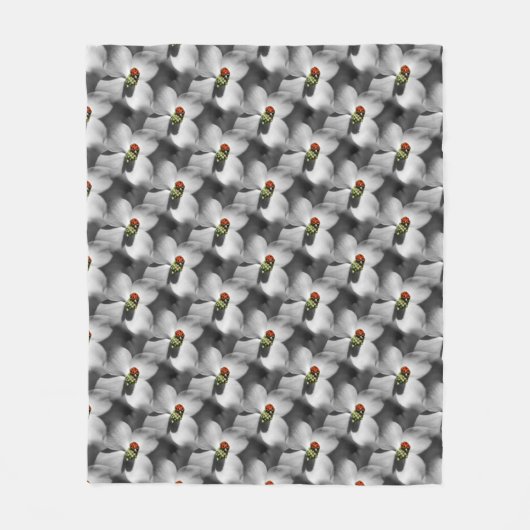 Ladybug op Dogwood Flower Natuur Pattern Fleece Deken (Voorkant)