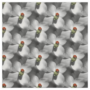 Ladybug op Dogwood Flower Natuur Pattern Stof