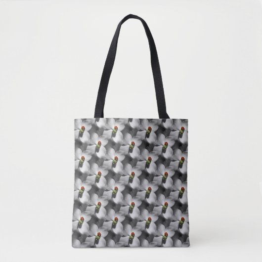 Ladybug op Dogwood Flower Natuur Pattern Tote Bag (Voorkant)