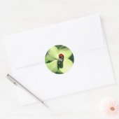 Ladybug op Dogwood Flower Ronde Sticker (Envelop)