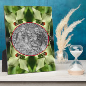 Ladybug op Dogwood Flower Uw foto toevoegen Fotoplaat (Zijkant)