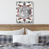 Ladybug op Dogwood gepersonaliseerd Uw foto toevoe Canvas Afdruk (Insitu (Slaapkamer))