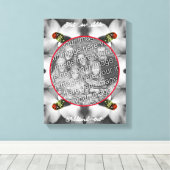 Ladybug op Dogwood gepersonaliseerd Uw foto toevoe Canvas Afdruk (Insitu (Houten vloer))