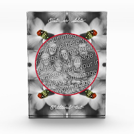 Ladybug op Dogwood gepersonaliseerd Uw toevoegen Fotoblokken (Voorkant)