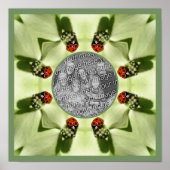 Ladybug op Dogwood Natuur Uw foto toevoegen Poster (Voorkant)