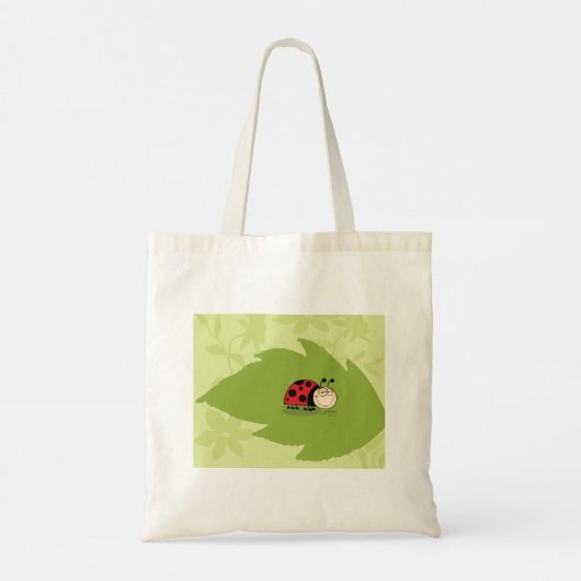 Ladybug op een Leaf Canvas tas (Achterkant)