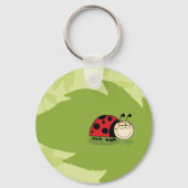 Ladybug op een Leaf Sleutelhanger (Voorkant)