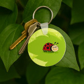 Ladybug op een Leaf Sleutelhanger