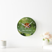 Ladybug op een Natuur met lef Ronde Klok (Huis)