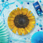 Ladybug op een zonnebloem papieren bordje (Feest)