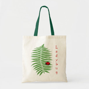 Ladybug op Fern-canvas tas