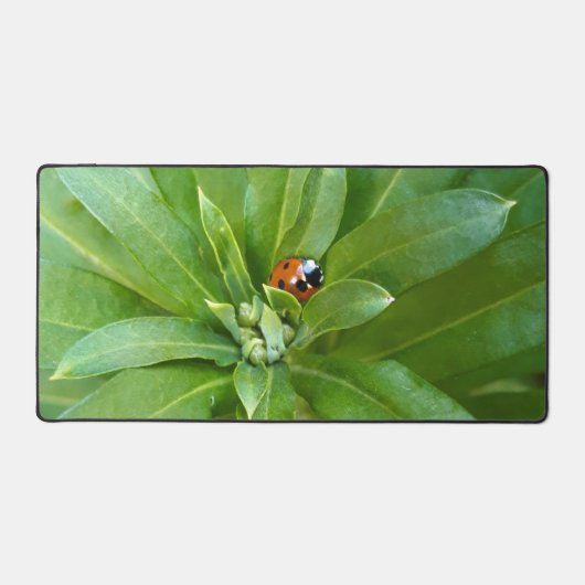 Ladybug op Flowers Bureaumat (Voorkant)