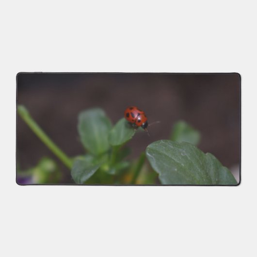 Ladybug op Flowers Bureaumat (Voorkant)