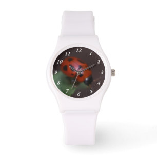 Ladybug op Flowers Horloge