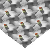 Ladybug op het ventilatorzwarte witte Natuur Korte Tafelloper (Hoek)