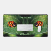 Ladybug op Leaf Close Up Personated Bureaumat (Keyboard & Muis)