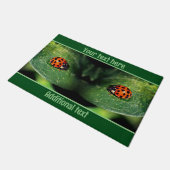 Ladybug op Leaf Close Up Personated Deurmat (Schuin)