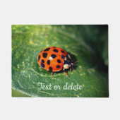Ladybug op Leaf Close Up Personated Deurmat (Voorkant)