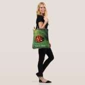 Ladybug op Leaf Close Up Personated Tote Bag (Op model)