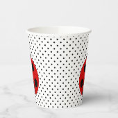 Ladybug op poka Dots Design Paper Cups Papieren Bekers (Links)