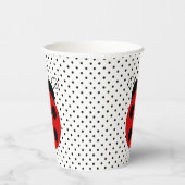 Ladybug op poka Dots Design Paper Cups Papieren Bekers (Rechts)