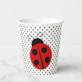 Ladybug op poka Dots Design Paper Cups Papieren Bekers (Voorkant)