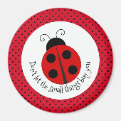 Ladybug op Polka Dots Design Magnet (Voorkant)