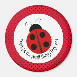 Ladybug op Polka Dots Design Magnet