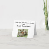 Ladybug op Queen Anne's Lace Note Card Feestdagen Kaart (Achterkant)