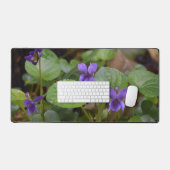 Ladybug op Sweet Violet Flowers Bureaumat (Keyboard & Muis)