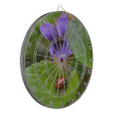 Ladybug op Sweet Violet Flowers Dartbord (Voorkant Links)