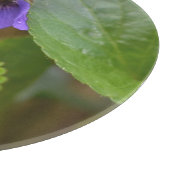 Ladybug op Sweet Violet Flowers Snijplank (Hoek)