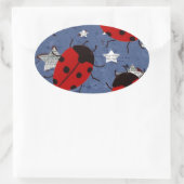LADYBUG OVALE STICKER (Tas)