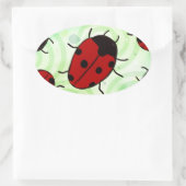 Ladybug Ovale Sticker (Tas)