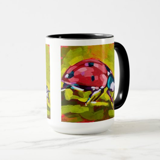 Ladybug Painting - Gift for Insect Lovers Mok (Voorkant rechts)