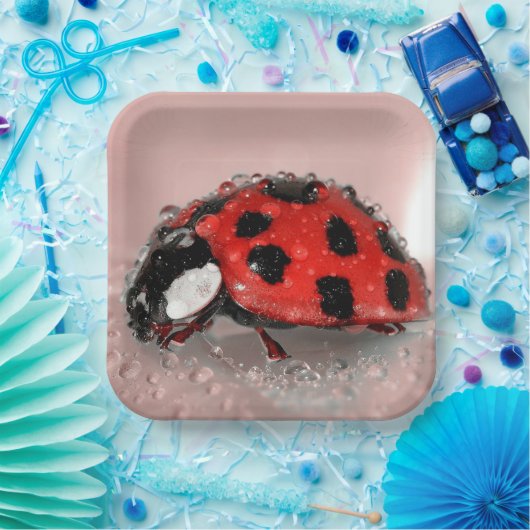 Ladybug Papieren Bordje (Feest)