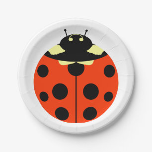 ladybug papieren bordje