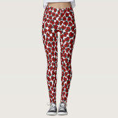 Ladybug Parade op White Leggings (Voorkant)
