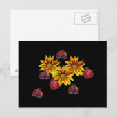 Ladybug Party Briefkaart (Voorkant / Achterkant)