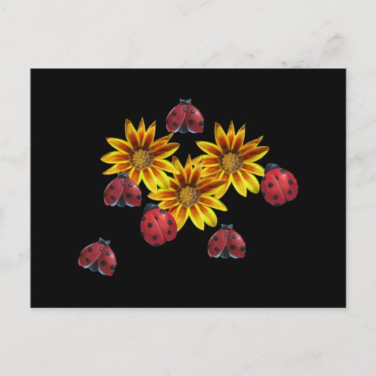 Ladybug Party Briefkaart (Voorkant)