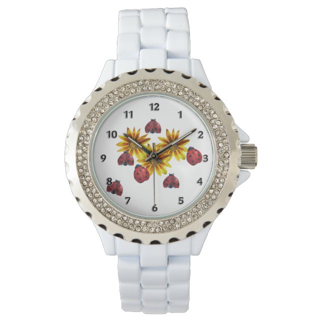 Ladybug Party Horloge (Voorkant)