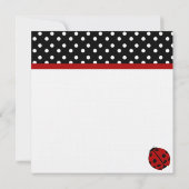 Ladybug Party-uitnodigingen Kaart (Achterkant)